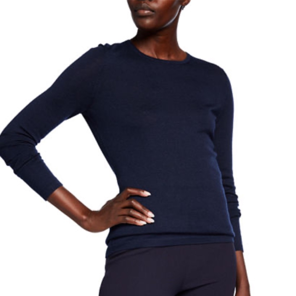 Neiman Marcus 100% Cashmere Navy Sweater Size M